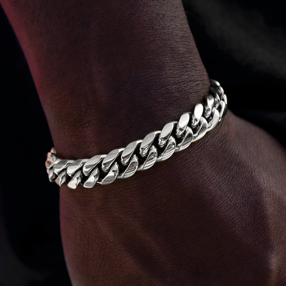 Signature Cuban Link Bracelet in White Gold - 10mm