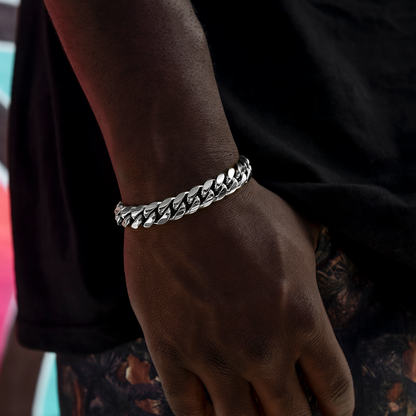 Signature Cuban Link Bracelet in White Gold - 10mm