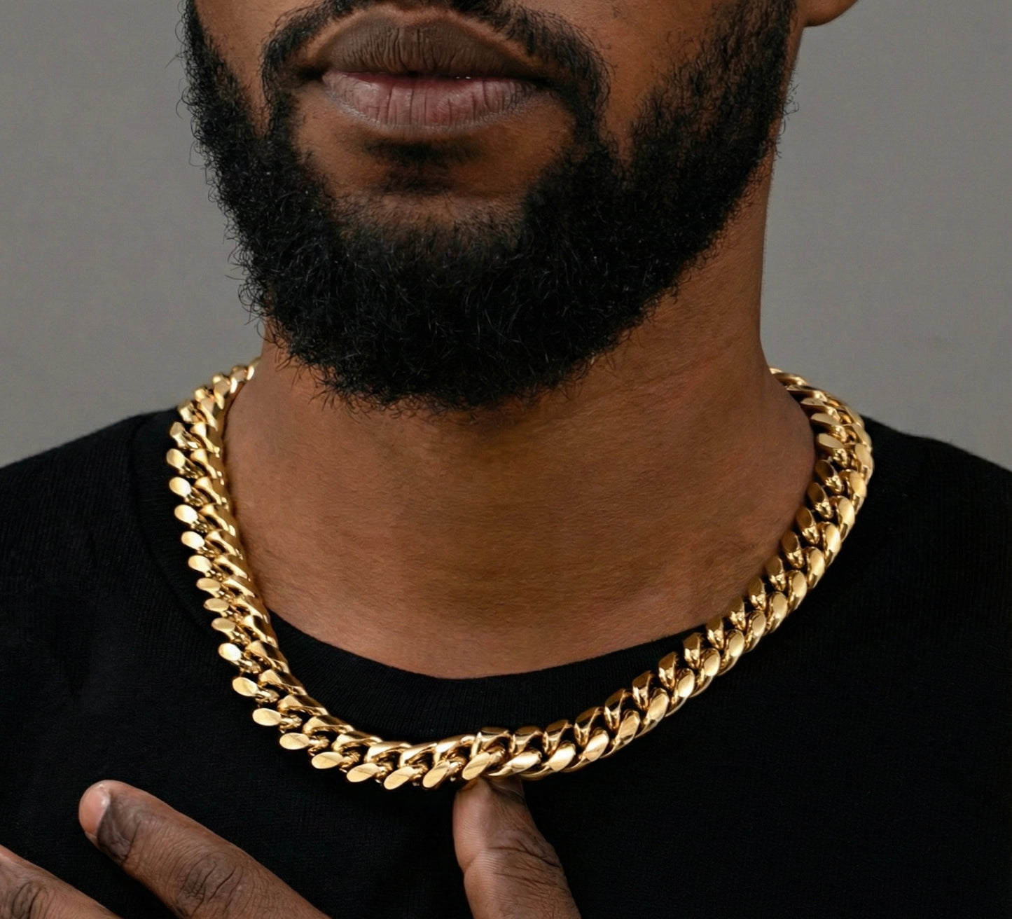 16MM Miami Cuban Chain In 18K Yellow Gold