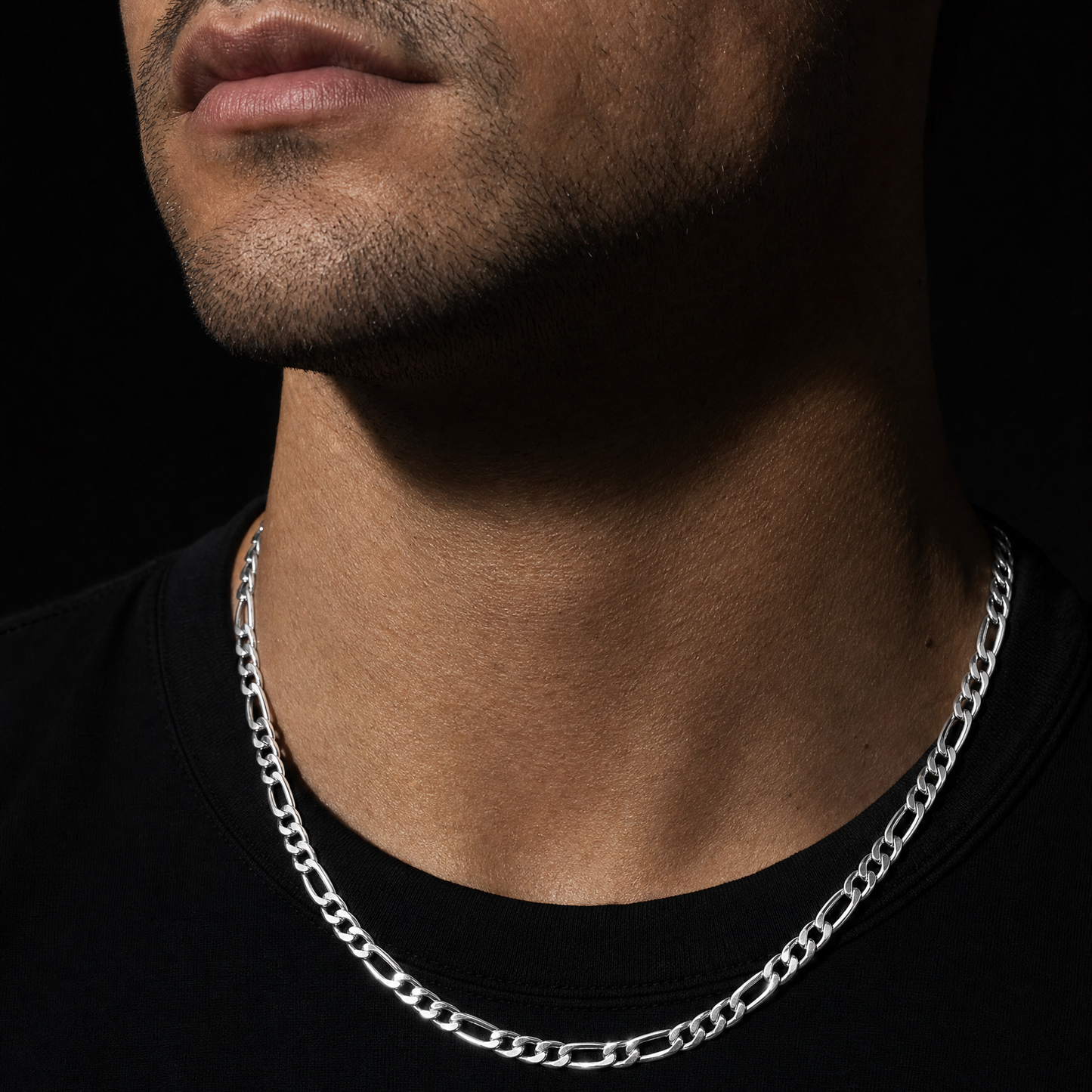 Figaro chain necklace on-model lifestyle shot
