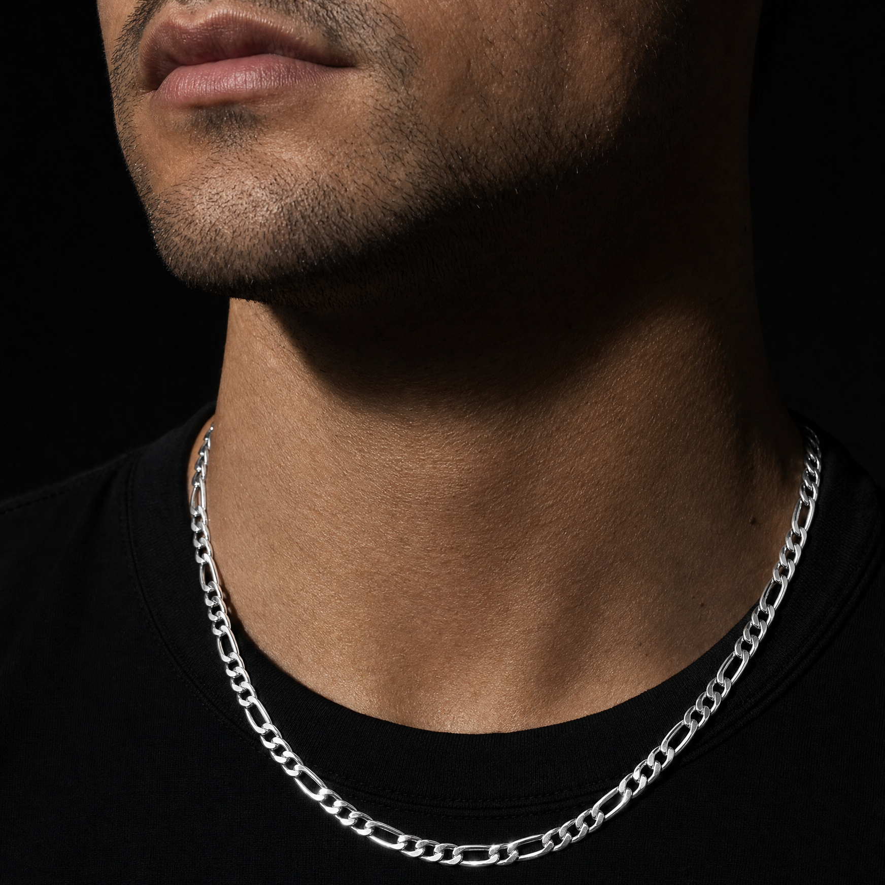 Figaro chain necklace on-model lifestyle shot