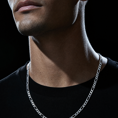 Figaro chain necklace on-model lifestyle shot