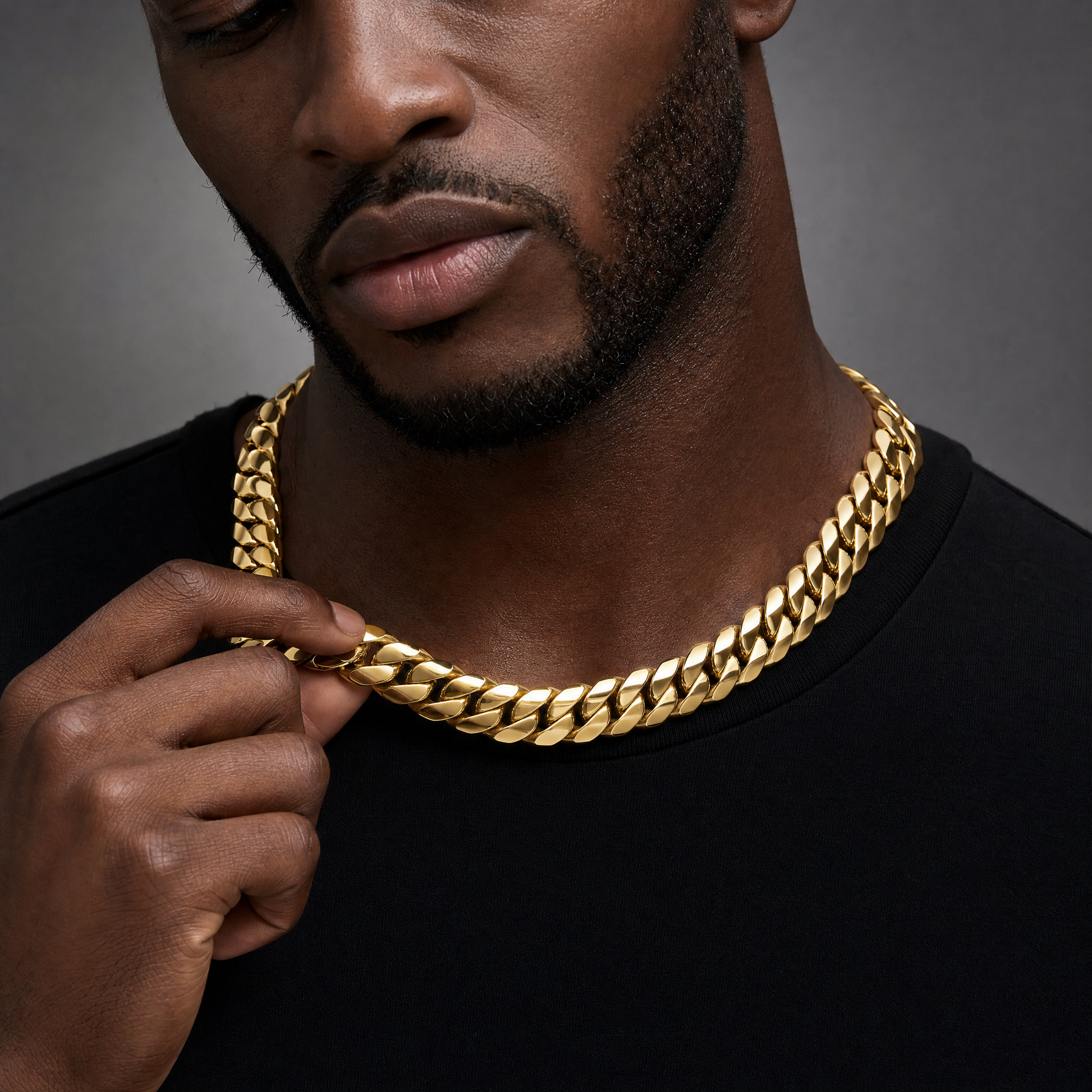 Free cuban chain, your choice of width/length/color
