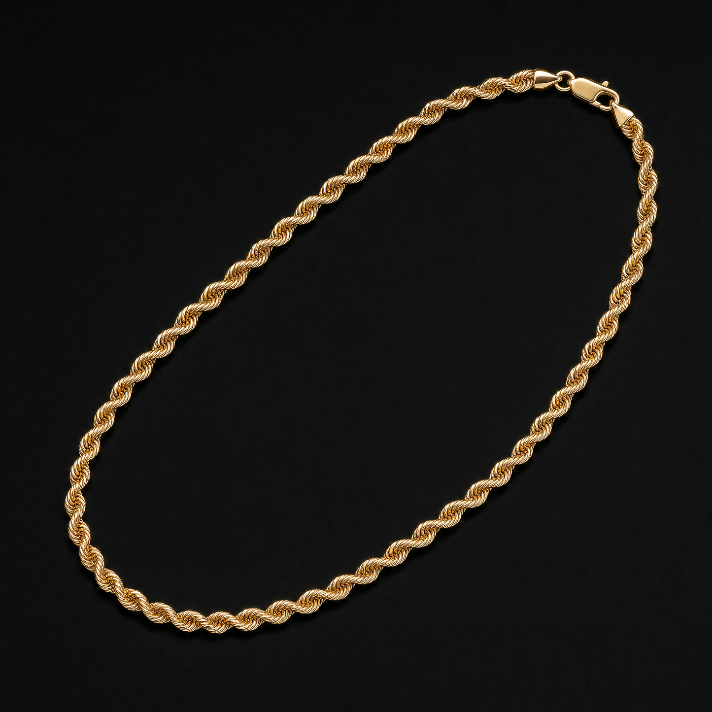 Saphir Gold Rope Chain Necklace product view