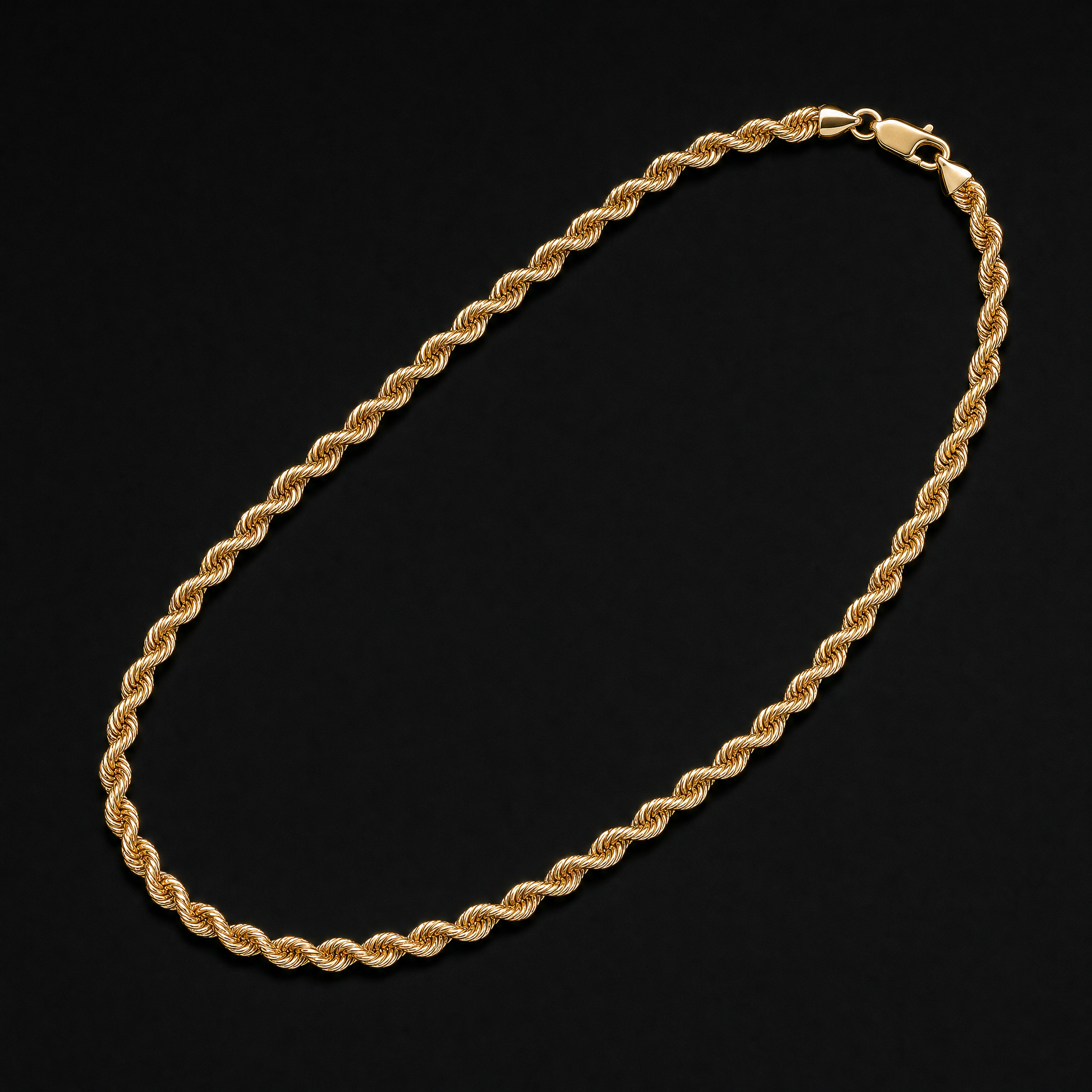 Saphir Gold Rope Chain Necklace product view
